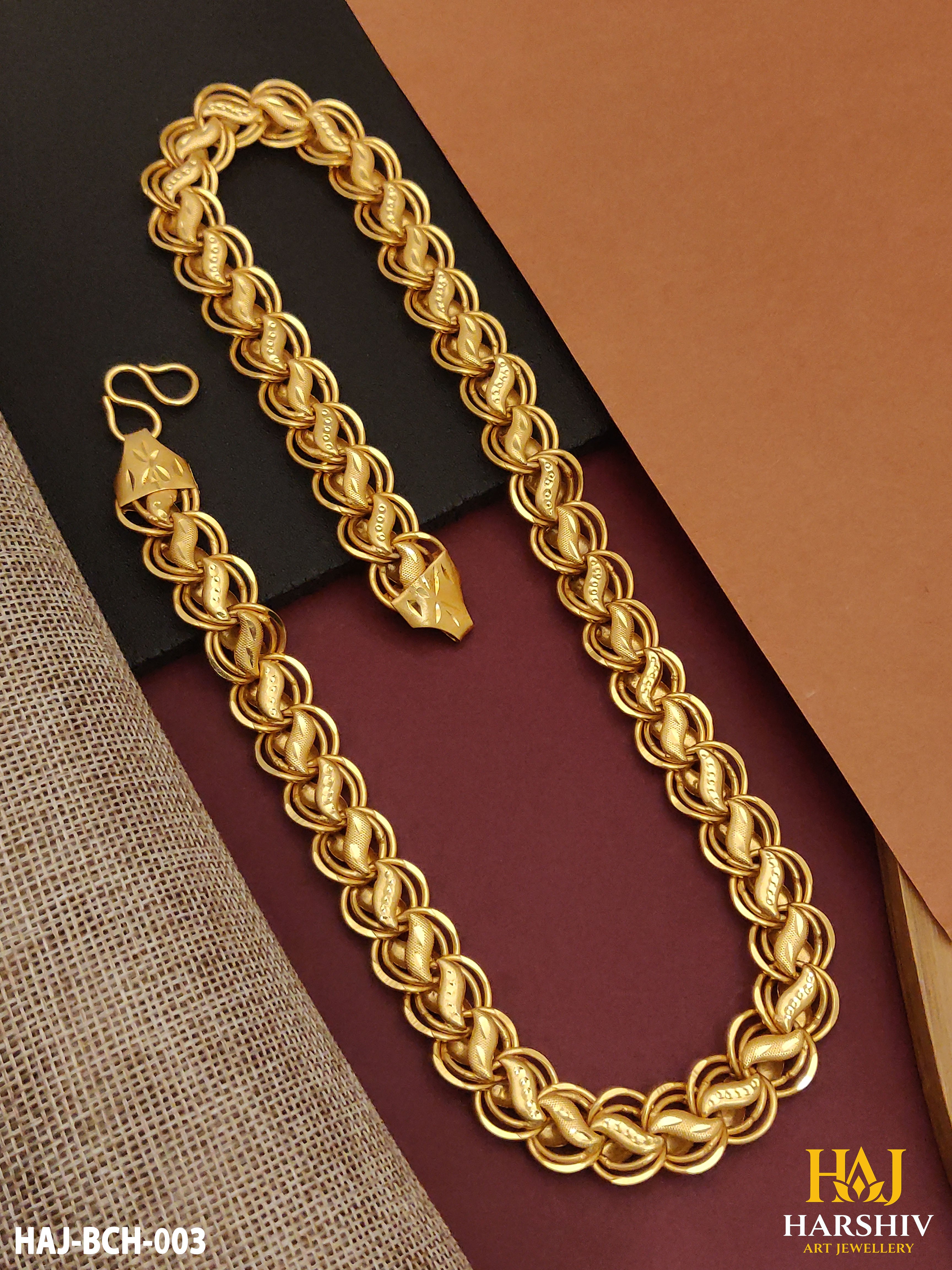 New Premium Delicate Koyali into 2 Kadi Big Design Chain for Men.(BCH-003)