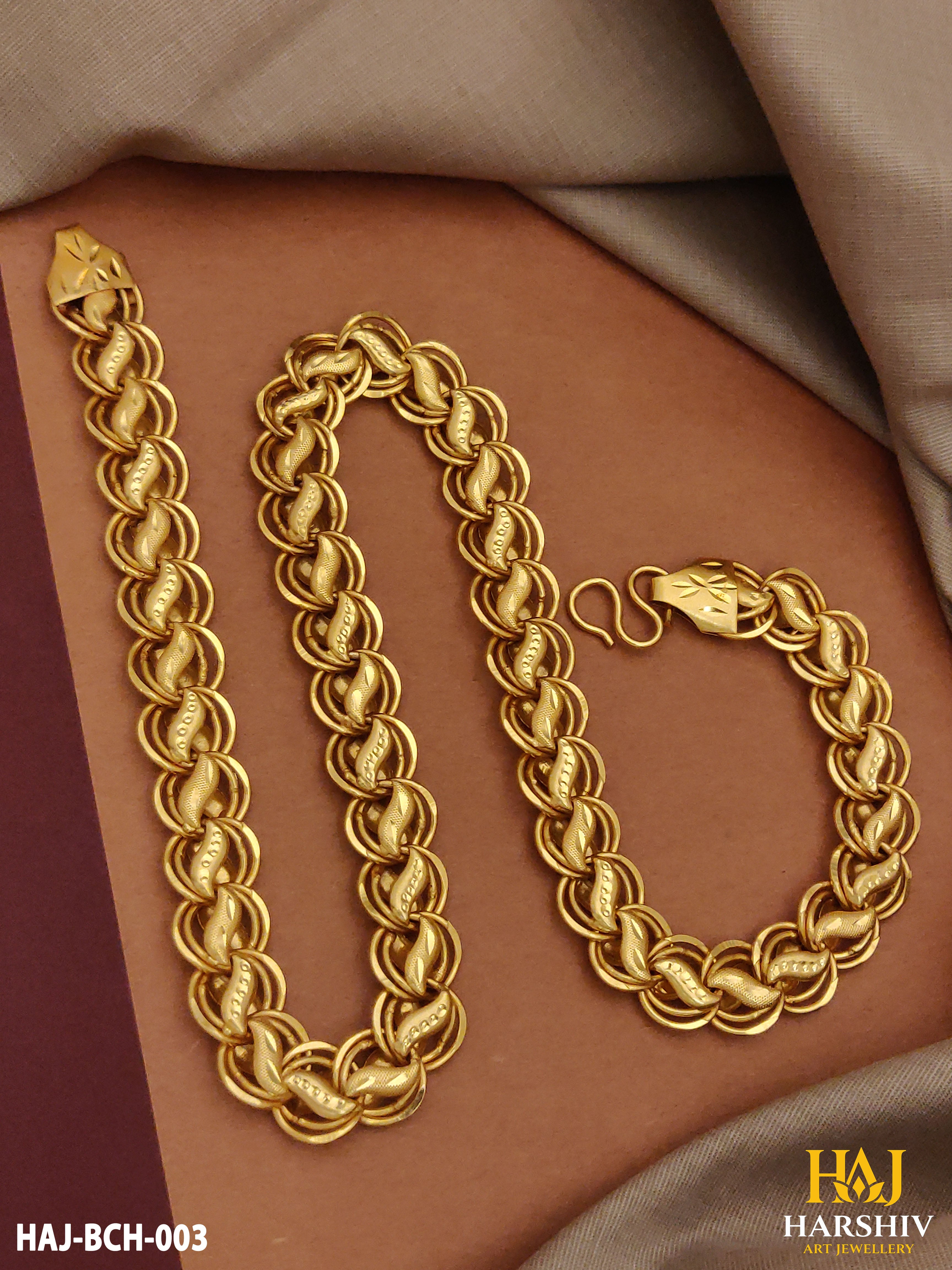 New Premium Delicate Koyali into 2 Kadi Big Design Chain for Men.(BCH-003)