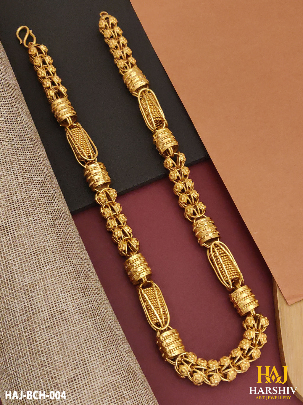 New Big Rajwadi Spring-Ring with Cape Design Chain for Men.(BCH-004)