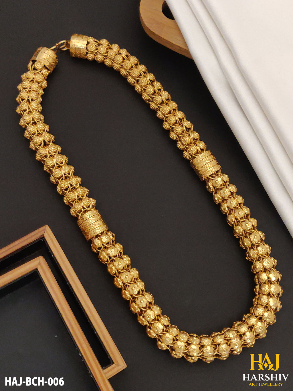 Heavy Big Size South Indian Gold Pletted Design Fashion Chain For Men.(BCH-006)