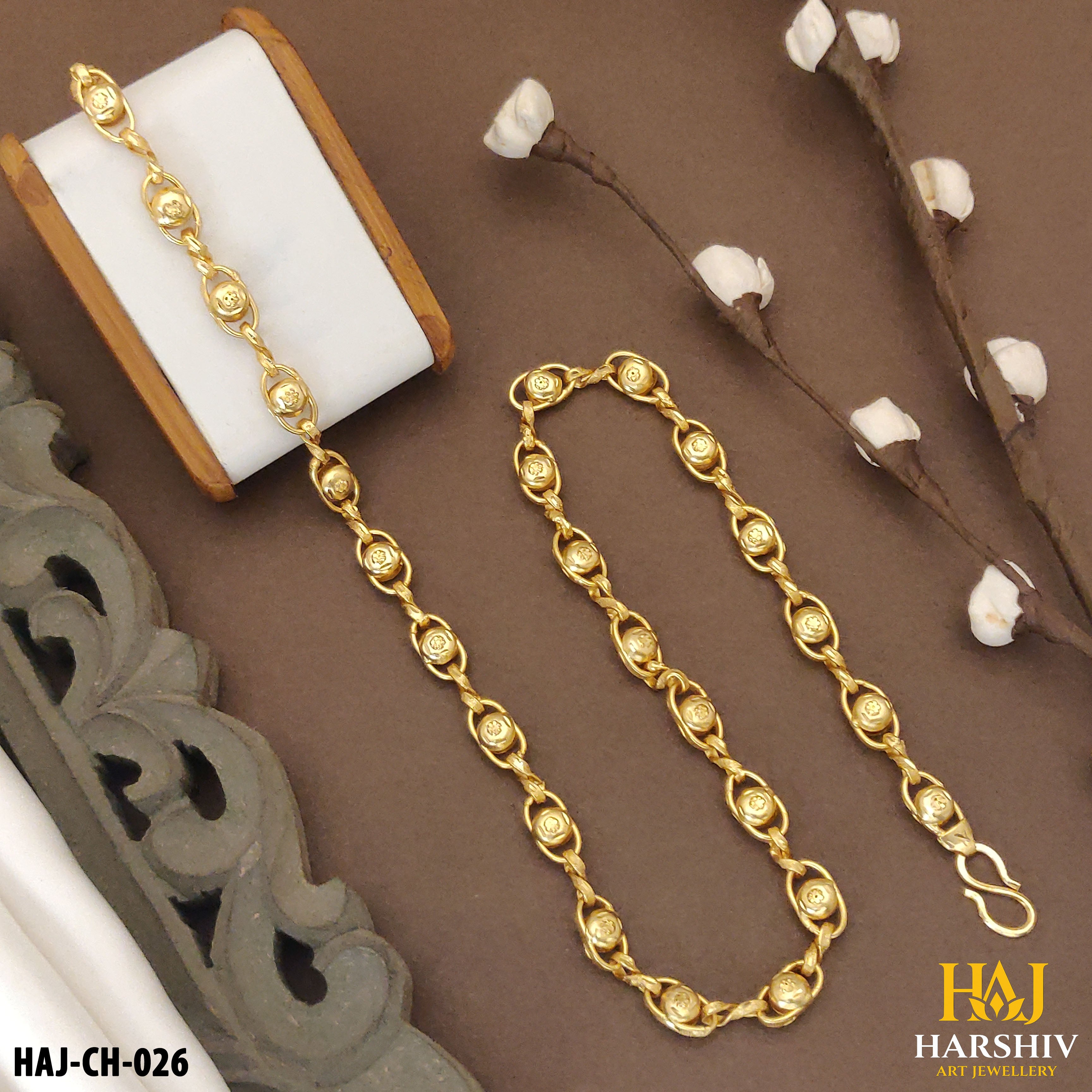 New Classical Jigro Circle in To Ball Kadi Chain for Men.(CH-026)