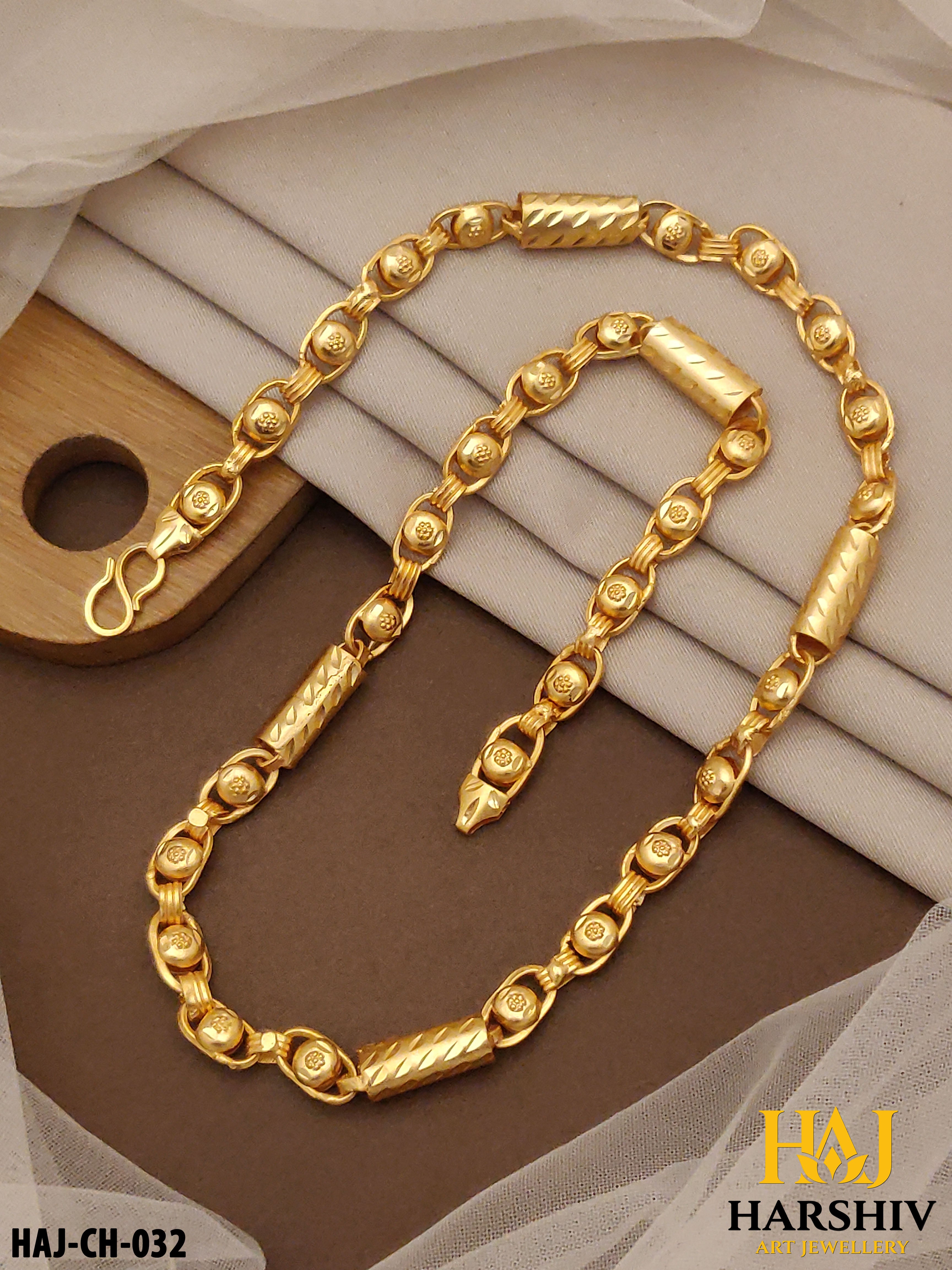 New Classical Jigro Circle In To Ball Kadi with Pipe Design Chain for Men.(CH-032)