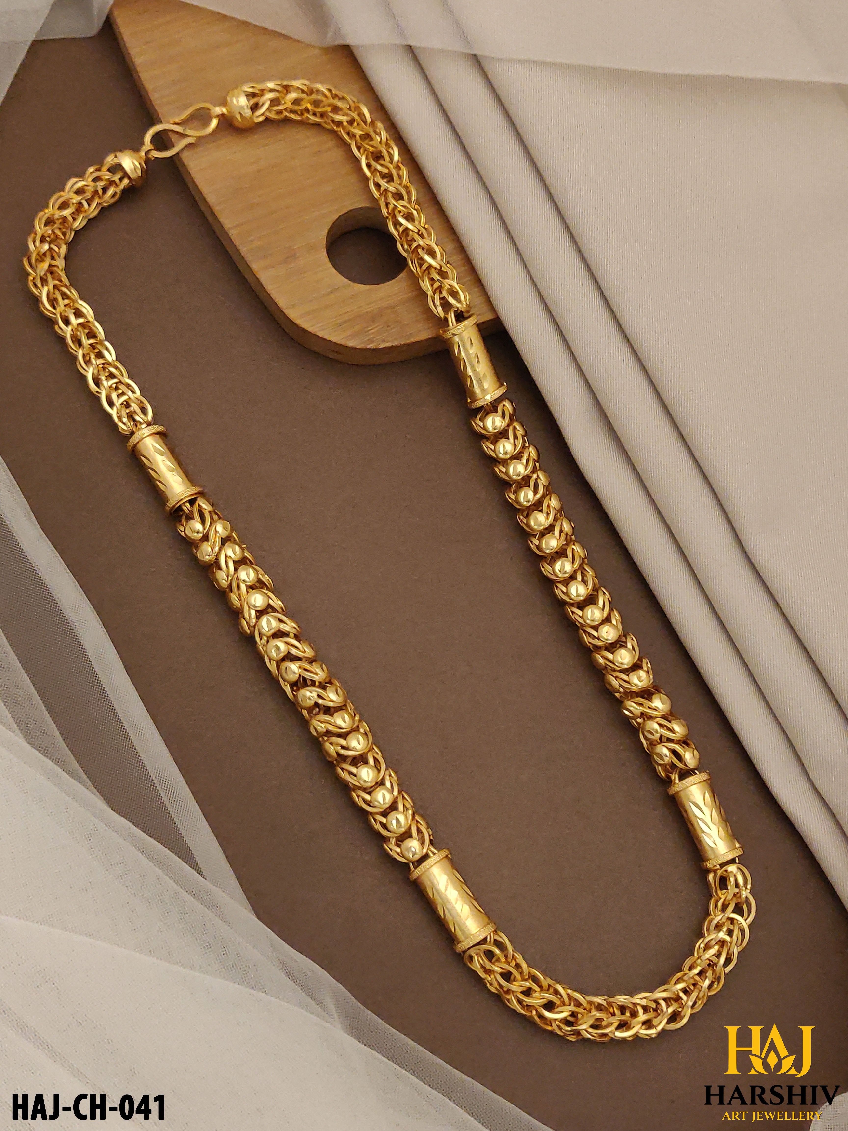 New Classical kadi With Gold Plated On Tipki Rajwadi Designer Chain For Men.(CH-041)