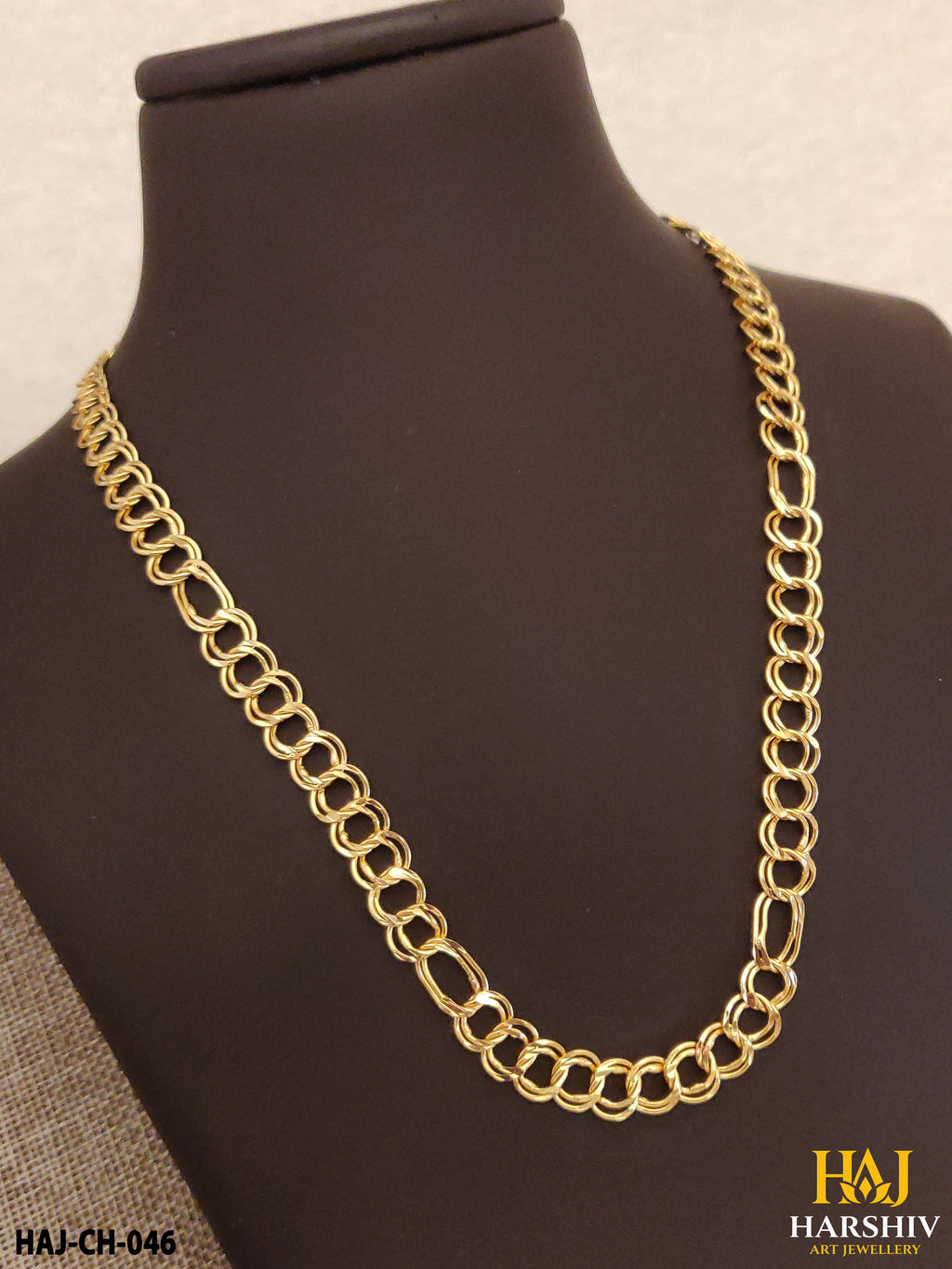 New Classical Gold Finish 2 Kadi Chain For Man.(CH-046)