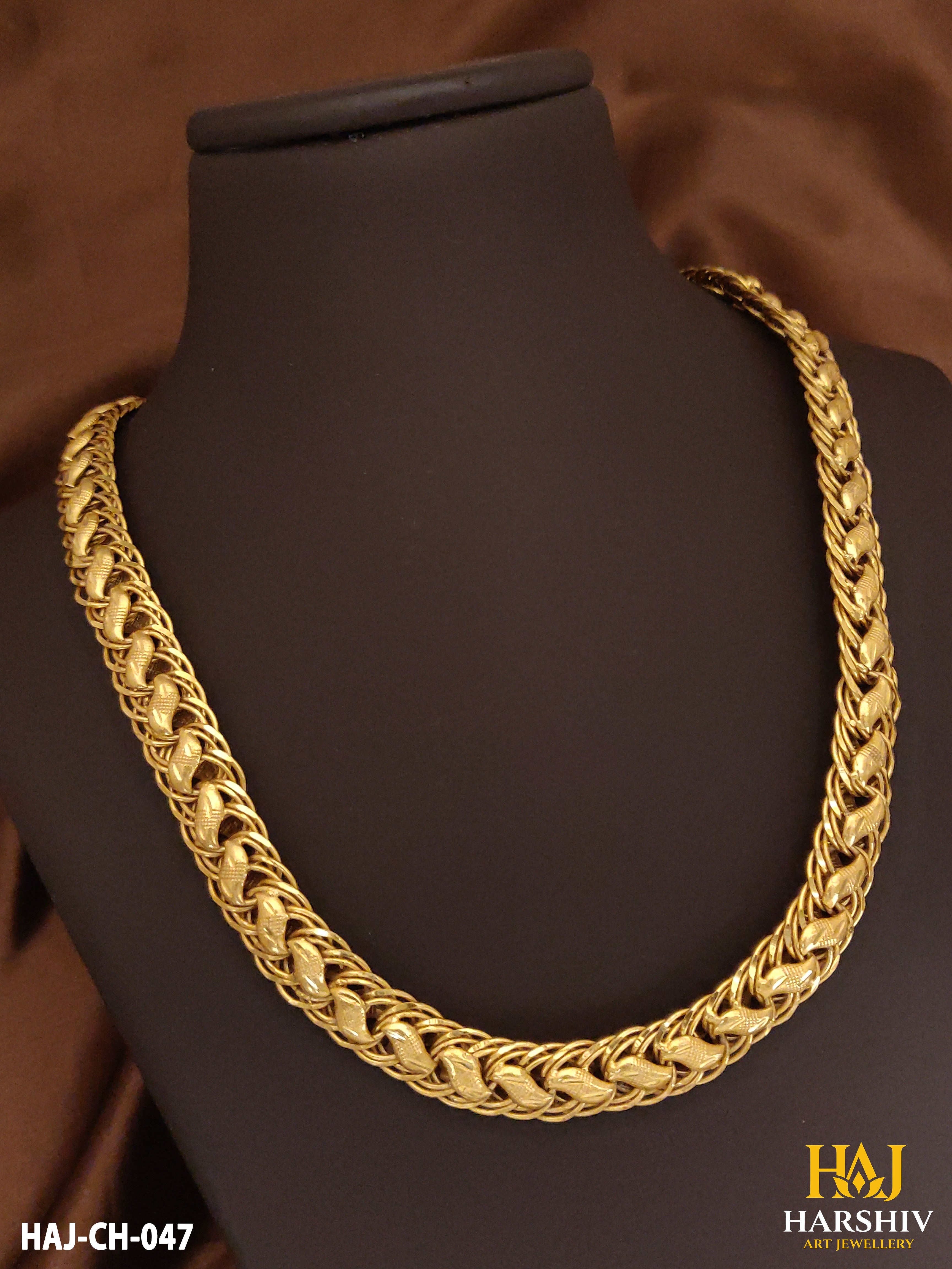 New Claasical Rajwadi Lotus Chain with koyali Design Chain for men.(CH-047)