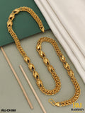 New Style Crafted Design Chain With 2 Kadi Linked Rassa Chain for Men.(CH-060)