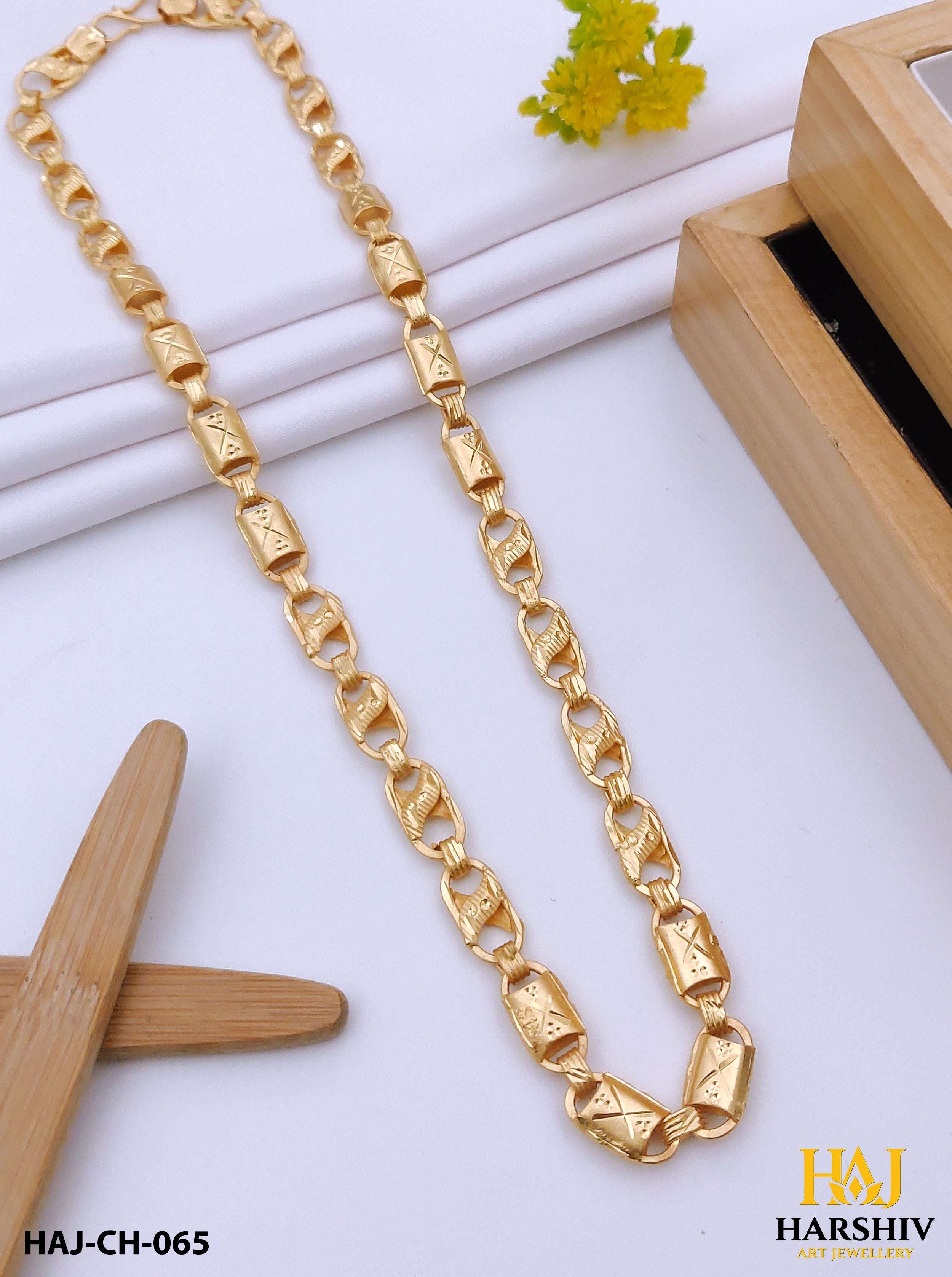 New Gold Plated 2 In 1 Kohli Chain for Men.(CH-065)