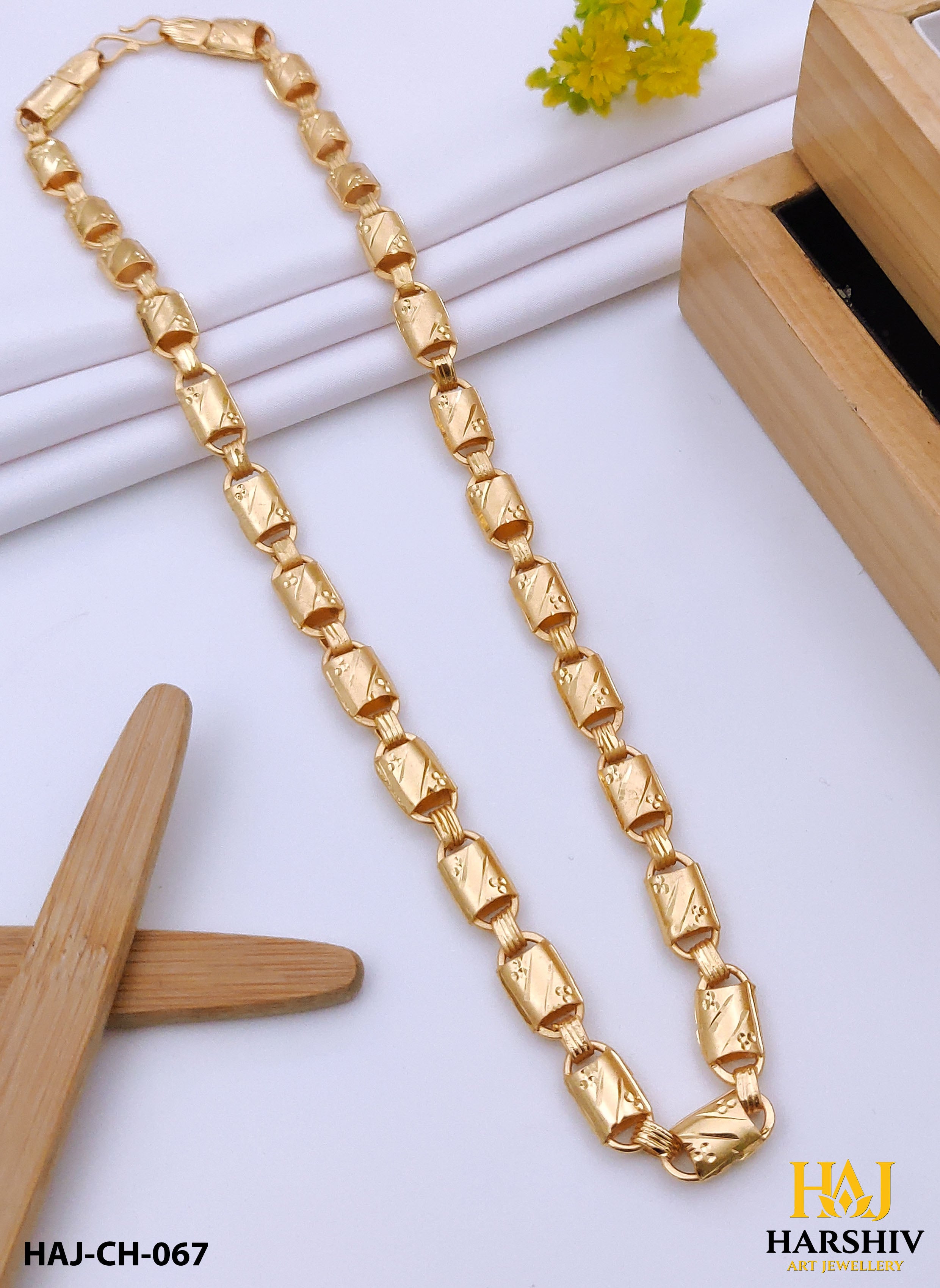 Awesome Design Gold Plated Nawabi Chain for Men,(CH-067)