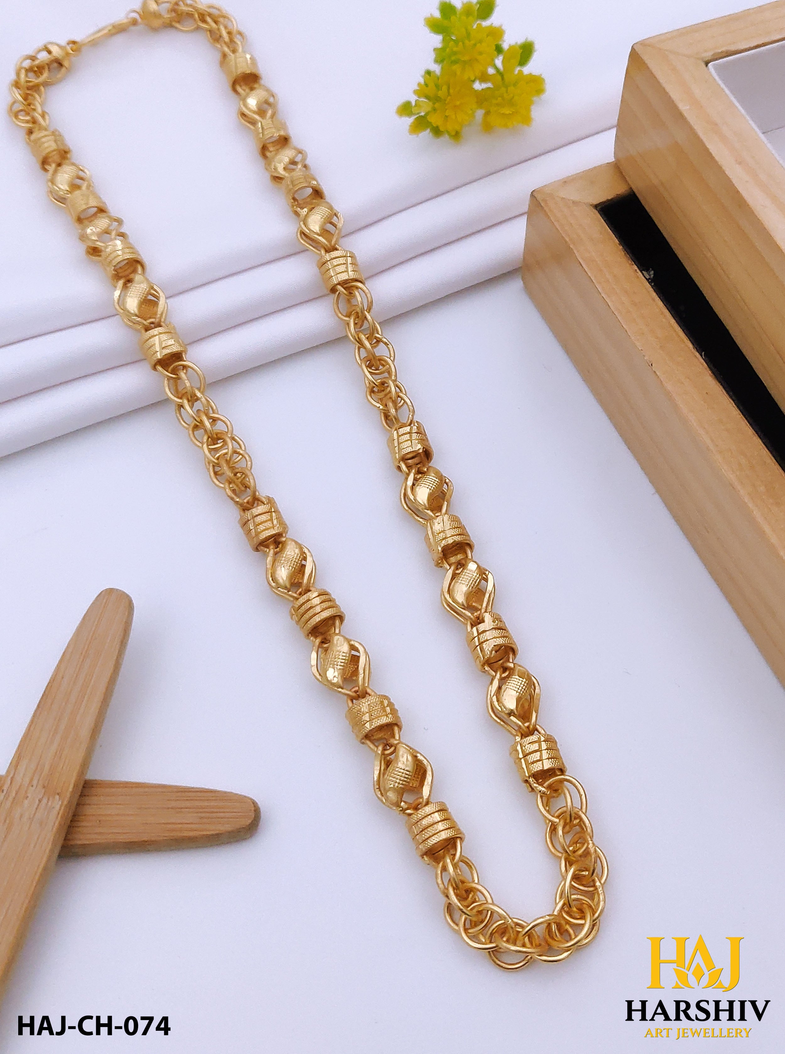 New Classical Kadi with Koyali Design Chain for Men.(CH-074)