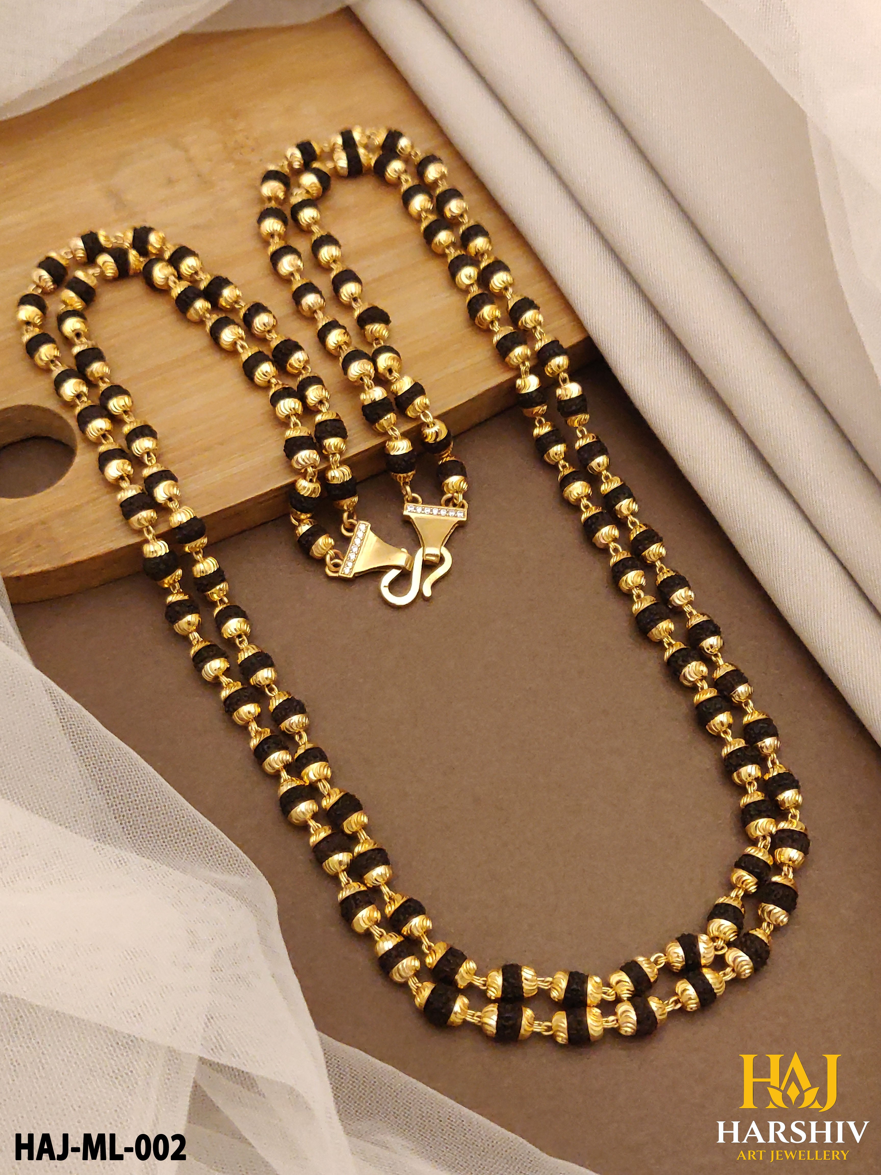 New Double Line Fashion Rudraksh Mala for men (ML-002)