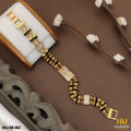 New Gold Plated RAMA Design 2 Line Rudraksha With Diamond Bracelet for Men.(RB-002)