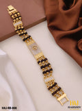 New Gold Plated MERCEDES Extra ordinary Design 3 Line Rudraksha Bracelet for Men.(RB-008)