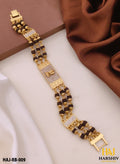 New Gold Plated MUDRA Extra ordinary Design 3 Line Rudraksha Bracelet for Men.(RB-009)