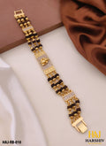 New Gold Plated GANESHA Extra ordinary Design 3 Line Rudraksha Bracelet for Men.(RB-010)