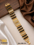 New Gold Plated MUDRA Extra ordinary Design 4 Line Rudraksha Bracelet for Men.(RB-013)